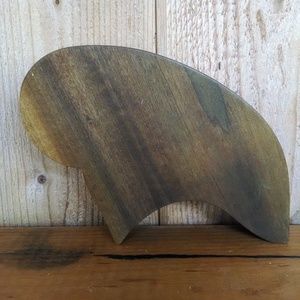 Buffalo Shape Wood Sculpture Handcrafted
